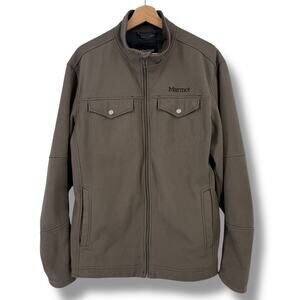 Marmot Hawkins Brushed Softshell Jacket Mens Size  Large Brown